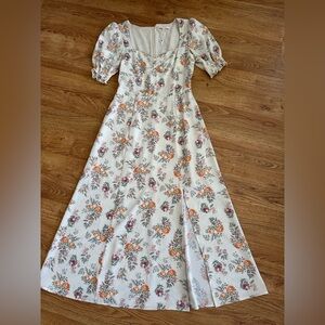 WAYF Beatrix Bustier Ivory Floral Dress Size S Worn Once!